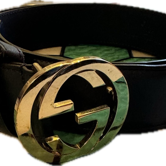 Gucci Leather Interlocking G Belt - Size 100/40 - Picture 5 of 10